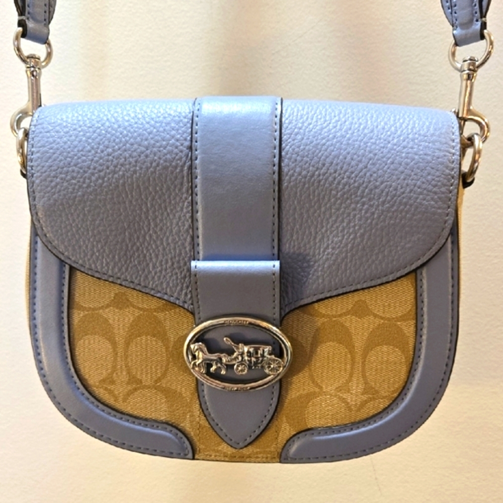 Coach - Georgie Saddle Bag In Signature Canvas